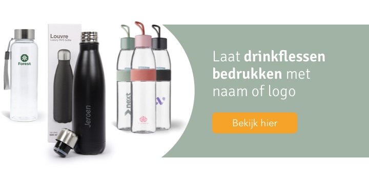 Drinkflessen met naam of logo