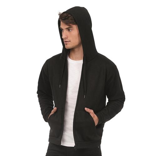 Hoodie met full zip zwart,l