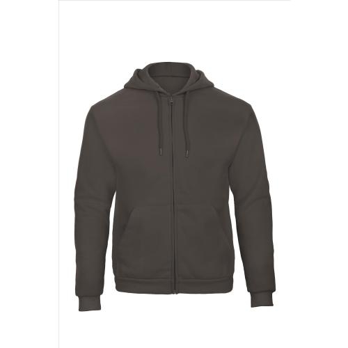 Hoodie met full zip antraciet,l