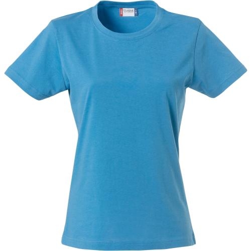 Basic dames shirt turquoise,l