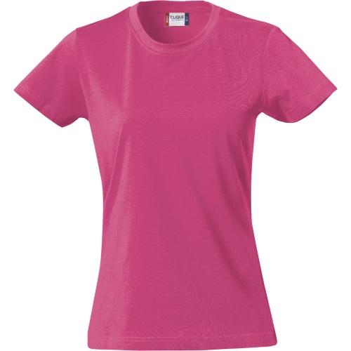 Basic dames shirt helder kersen,l