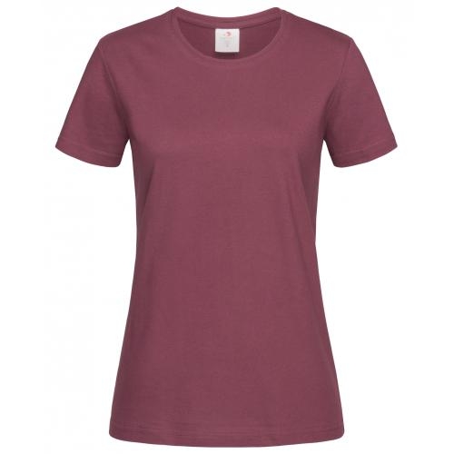 Stedman Classic dames T-shirt burgundy red,l