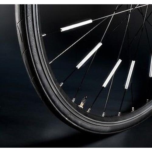 10 reflecterende strips voor fiets spaken grijs