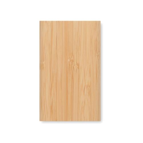 Bamboe powerbank type C 4000 wood