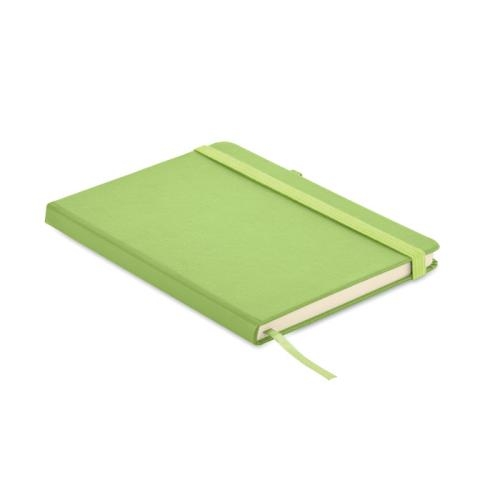 Gerecycled PU A5-notitieboek Arpu lemon