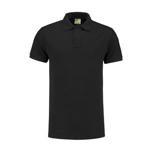 L&S heavy mix fit polo heren zwart,l