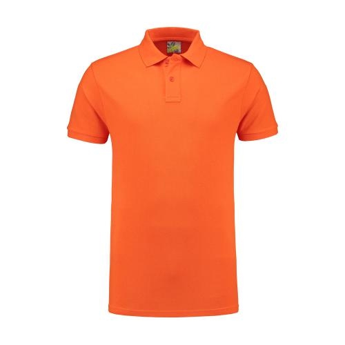 L&S heavy mix fit polo heren oranje,l