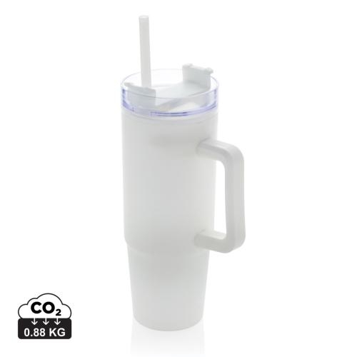 Plastic drinkfles met handvat 900 ml wit