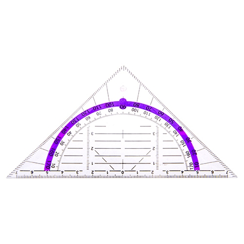 Geodriehoek Pythagoras paars