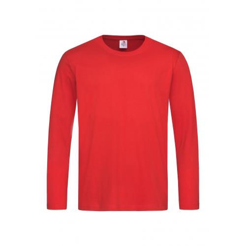 T-shirt Classic lange mouw scarlet red,l