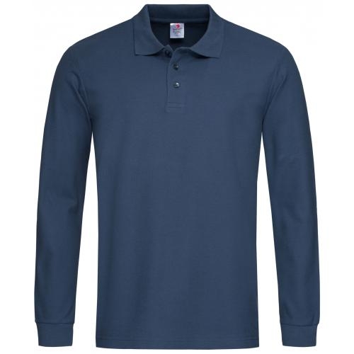 Polo Longs Sleeve navy,l