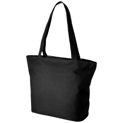 Strandtas/shopper zwart/chroom