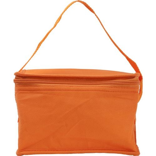 Non-woven koeltas voor 6 blikjes oranje