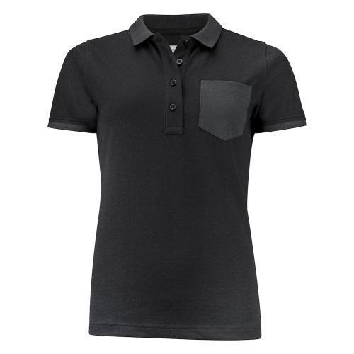 Polo met borstzak Pinedale woman zwart,2xl