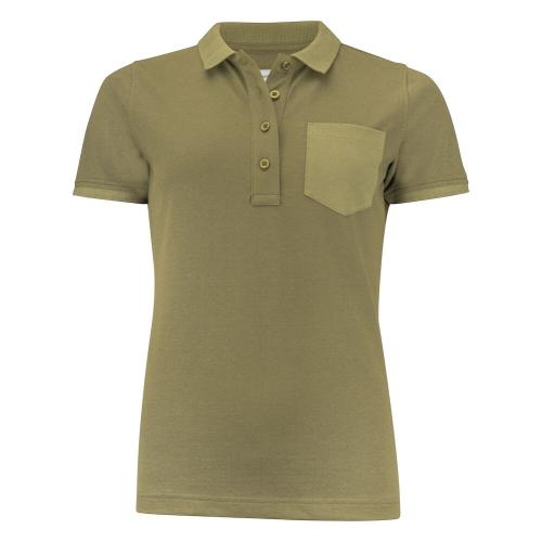 Polo met borstzak Pinedale woman mosgroen,2xl