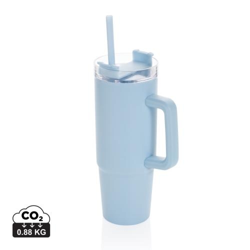 Plastic drinkfles met handvat 900 ml lichtblauw