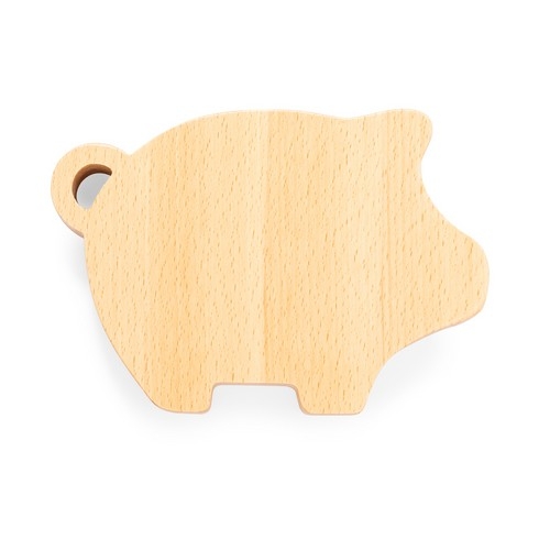 Houten spaarpot met venster Piggy standaard