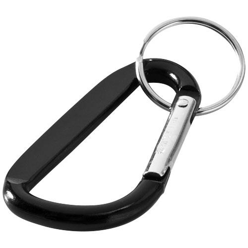 Sleutelhanger met karabijnhaak black solid