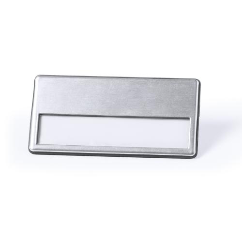 Aluminium naambadge Charles zilver