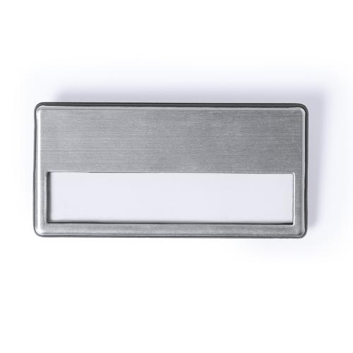 Aluminium naambadge Charles zilver