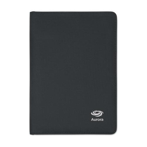 A5-map 300D RPET Folio zwart