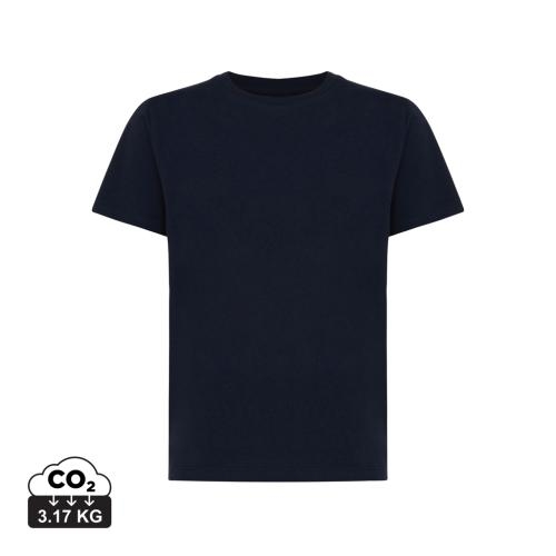 Iqoniq Koli kids gerecycled katoenen T-shirt donkerblauw,11-12