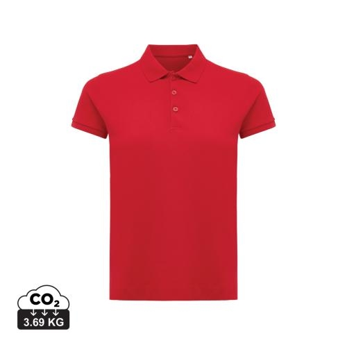 Iqoniq Yosemite dames recycled katoen pique polo rood,l