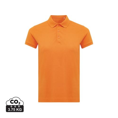 Iqoniq Yosemite dames recycled katoen pique polo oranje,l