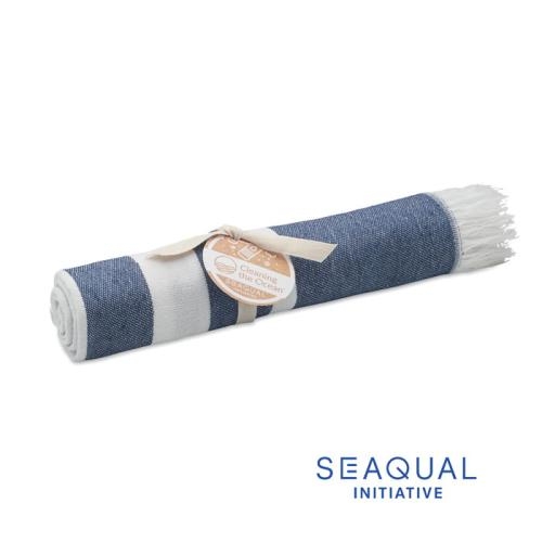 SEAQUAL® hamamdoek 100x170 Wave blauw