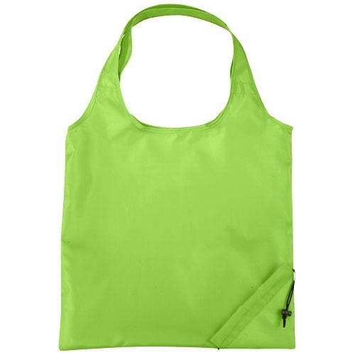 Bungalow opvouwbare polyester boodschappentas lime