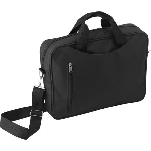 Polyester laptoptas zwart