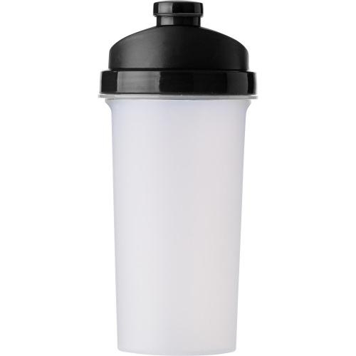 Kunststof eiwit shaker met zeef, 700 ml zwart