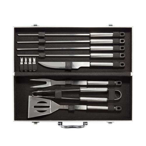 12-delige BBQ-set zilver