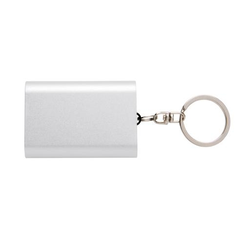 Sleutelhanger met powerbank 1.000 mAh zilver