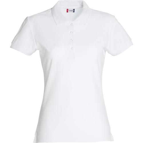 Basic dames polo wit,l