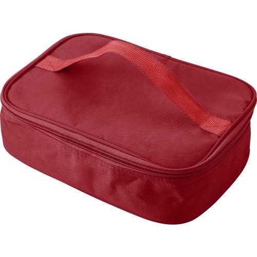 Koeltas met ritssluiting rood