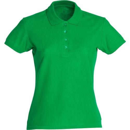 Basic dames polo appelgroen,l