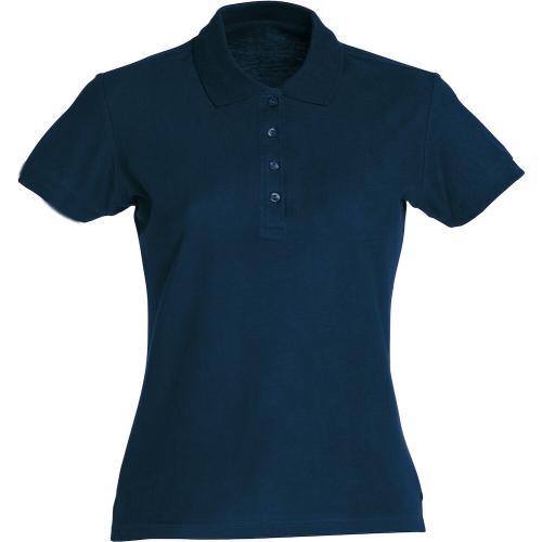 Basic dames polo dark navy,l