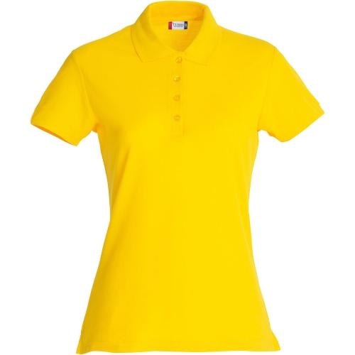 Basic dames polo lemon,l