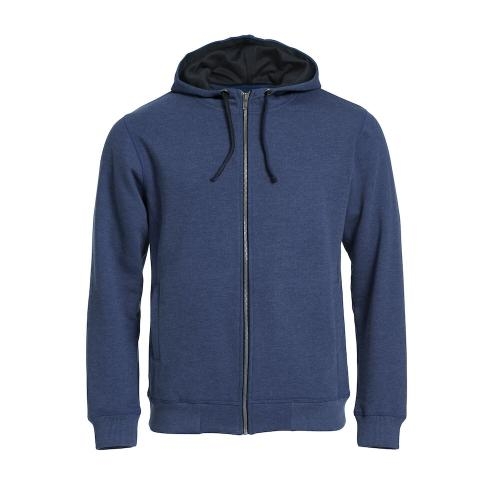 Classic Hoodie full zip blauwmelange,3xl