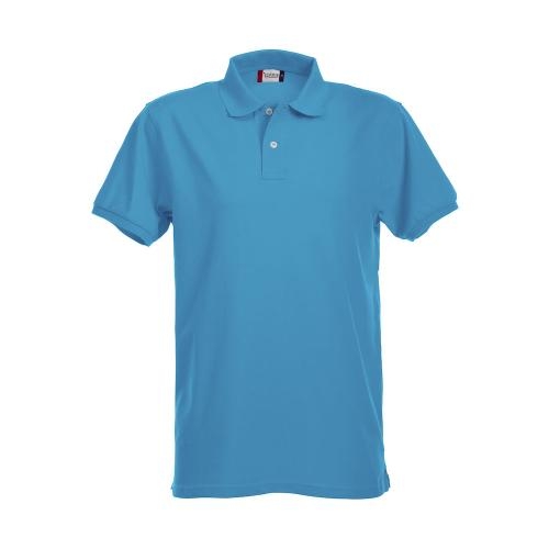 Stretch premium heren polo turquoise,3xl