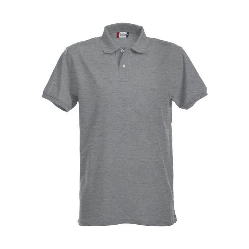 Stretch premium heren polo grijsmelange,3xl