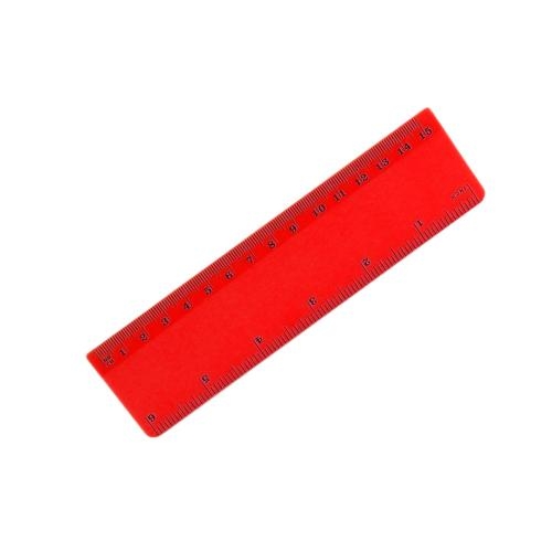 15 centimeter liniaal rood