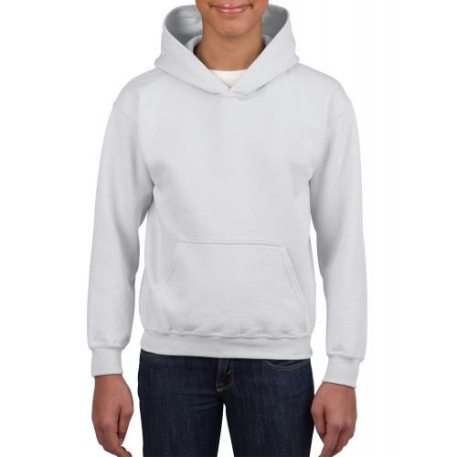 Gildan hoodie kinderen wit,l