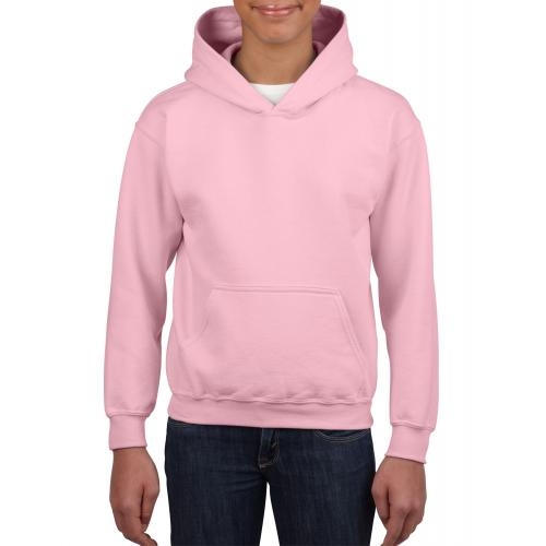 Gildan hoodie kinderen lichtroze,l