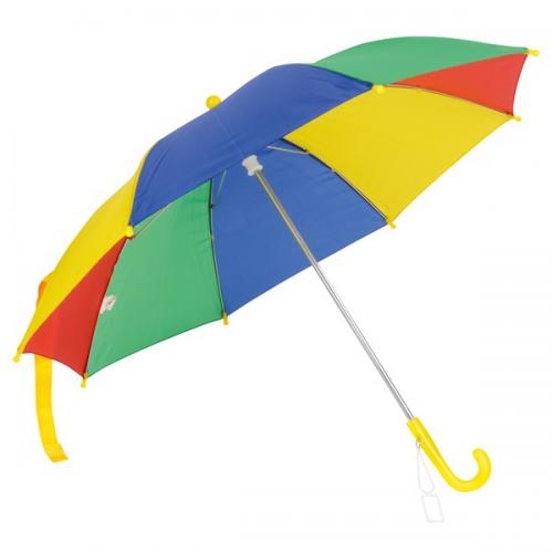 Regenboog kinderparaplu blauw/groen/rood/geel