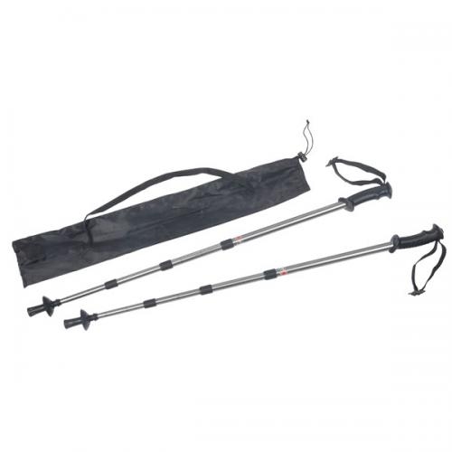 Set Nordic Walking stokken zwart/zilver