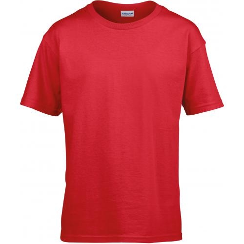 Gildan T-shirt SoftStyle SS for kids rood,12-14