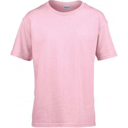 Gildan T-shirt SoftStyle SS for kids light pink,12-14