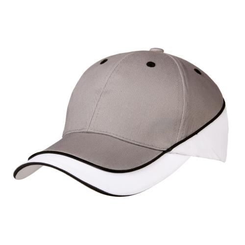 Microfiber Qualtiy cap grijs/wit